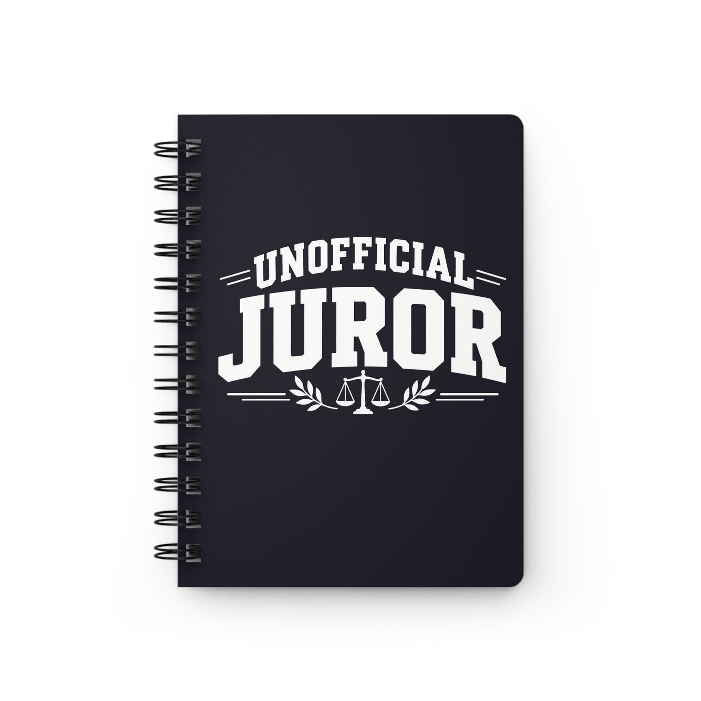 Unofficial Juror Spiral Notebook — Scales of Justice Journal (Evidence Reviewed, Verdict Pending)