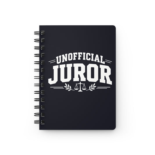 Unofficial Juror Spiral Notebook — Scales of Justice Journal (Evidence Reviewed, Verdict Pending)