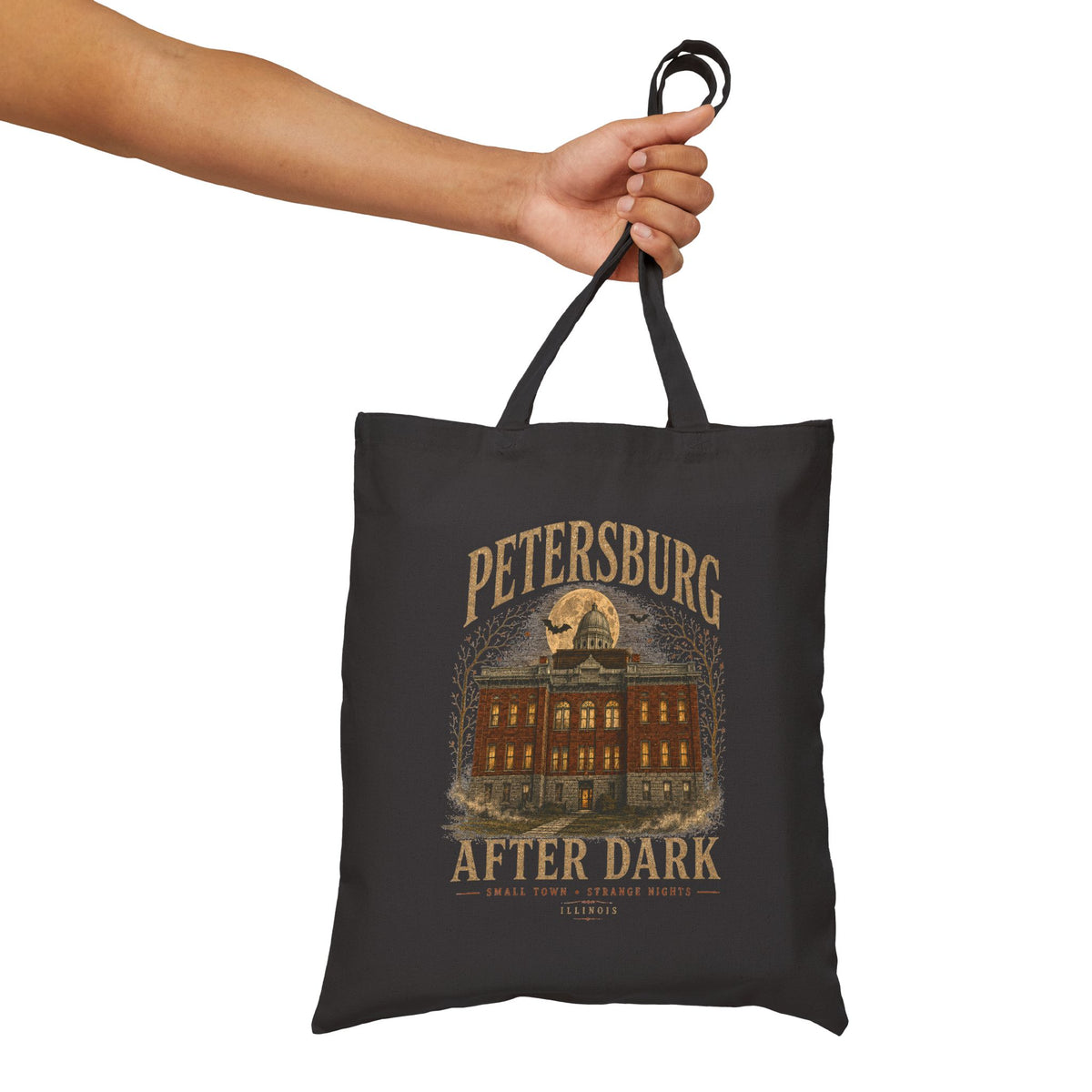 Petersburg After Dark Tote Bag — Vintage Haunted City Canvas Tote