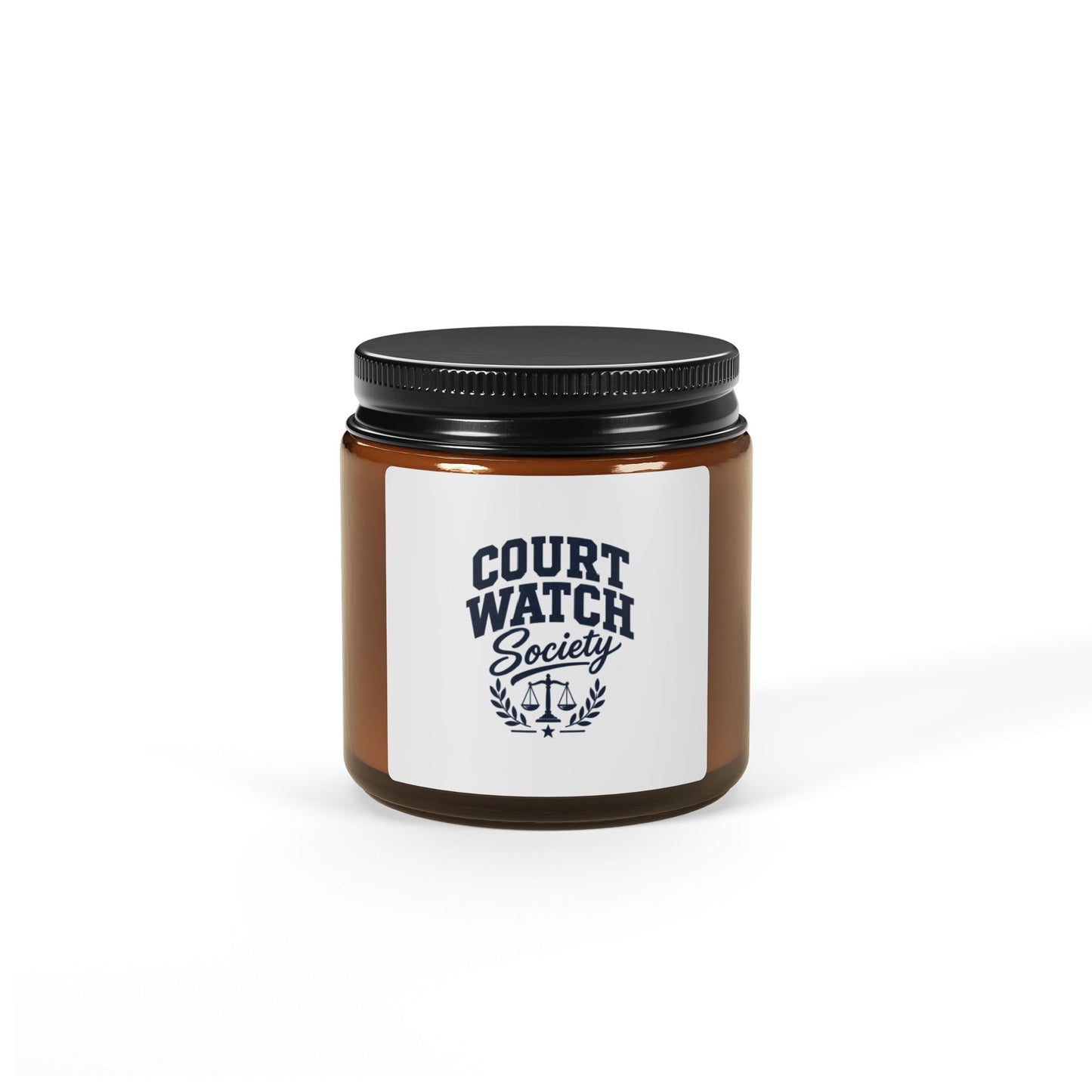 Court Watch Society Scented Soy Candle — Amber Jar (Multi-Size)