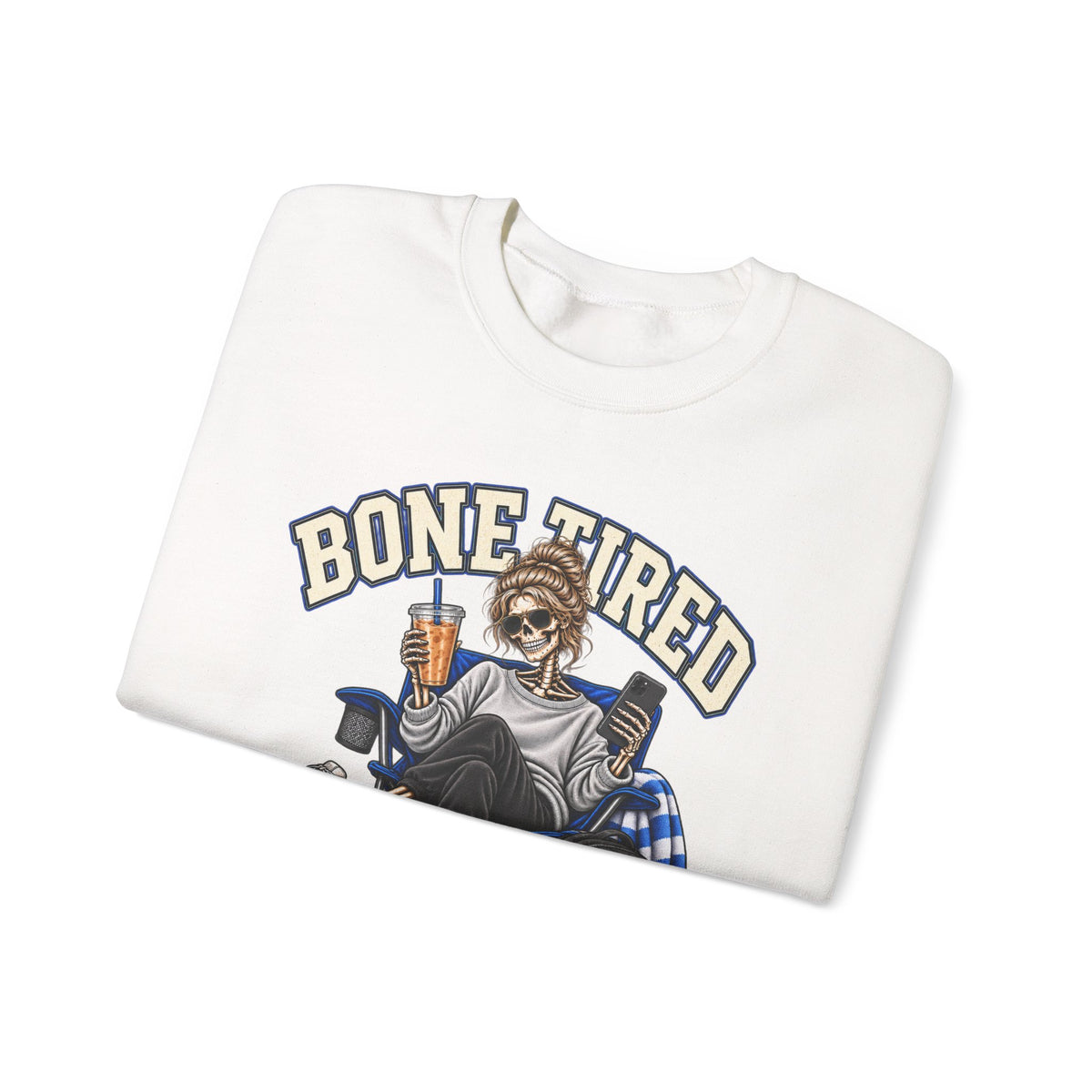 Bone Tired, Still Booked Crewneck Sweatshirt
