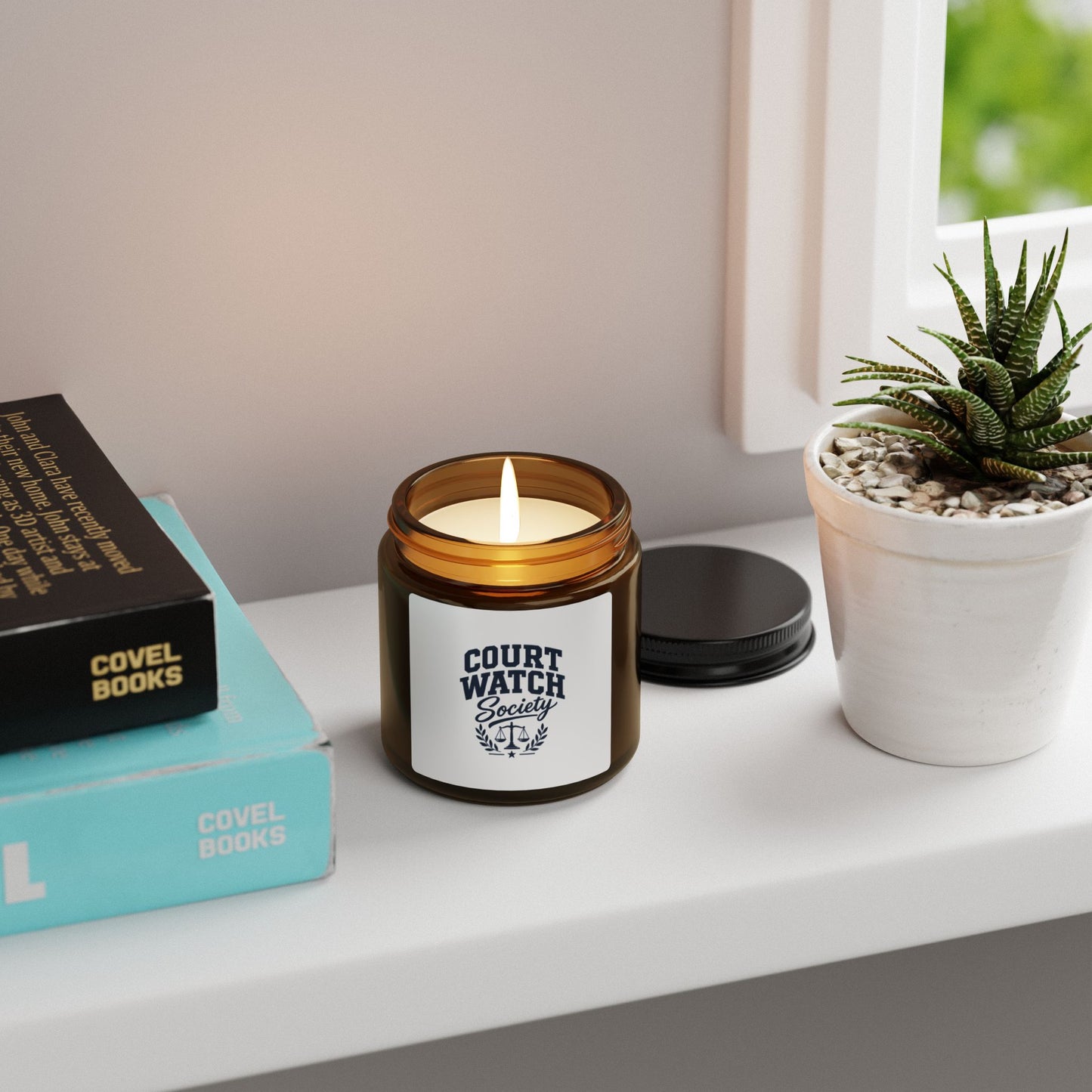 Court Watch Society Scented Soy Candle — Amber Jar (Multi-Size)