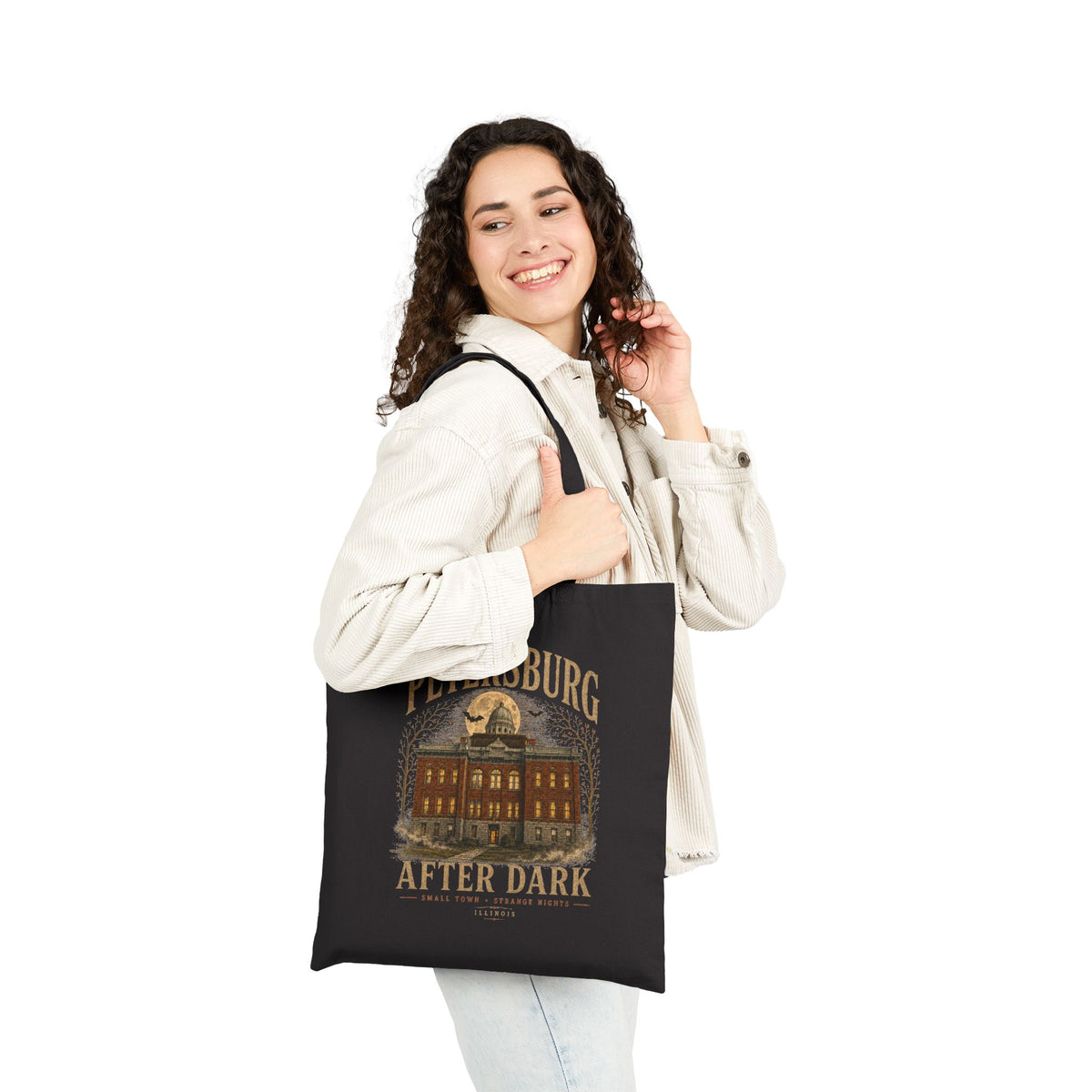 Petersburg After Dark Tote Bag — Vintage Haunted City Canvas Tote