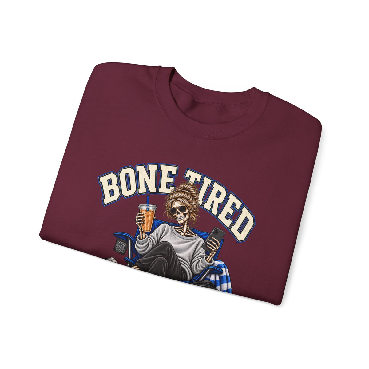 Bone Tired, Still Booked Crewneck Sweatshirt