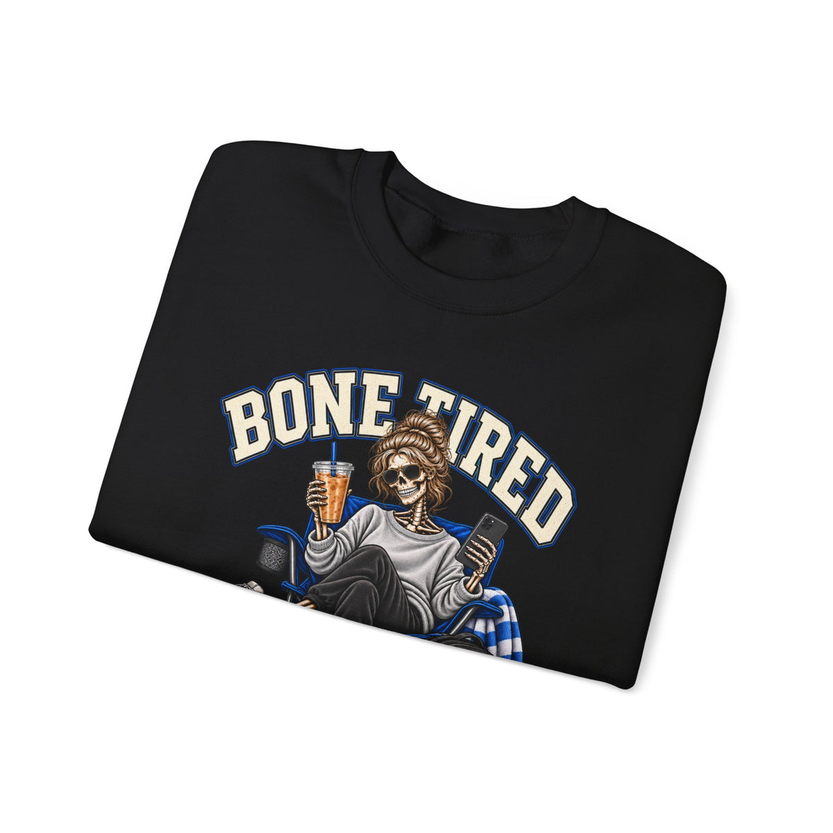 Bone Tired, Still Booked Crewneck Sweatshirt