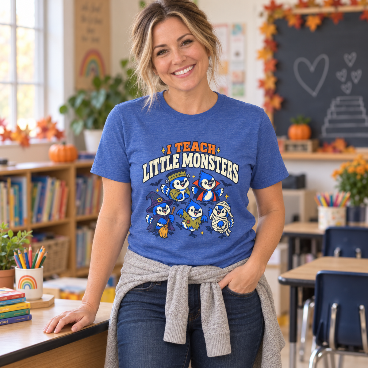 I Teach Little Monsters T-Shirt – Cute Teacher Halloween Tee
