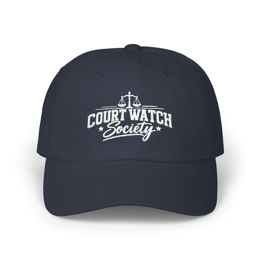 Court Watch Society Cap — Embroidered Justice Logo Baseball Hat