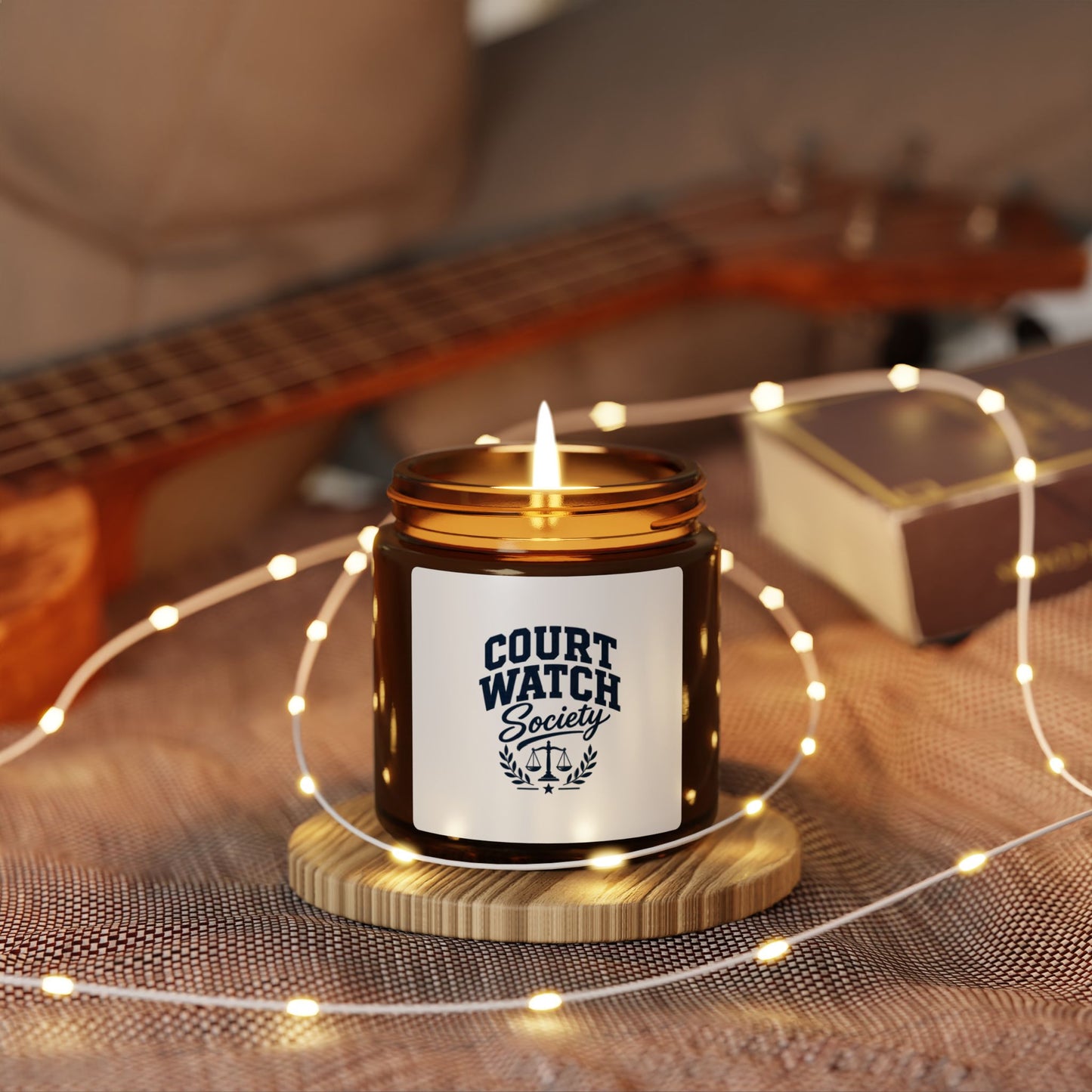 Court Watch Society Scented Soy Candle — Amber Jar (Multi-Size)
