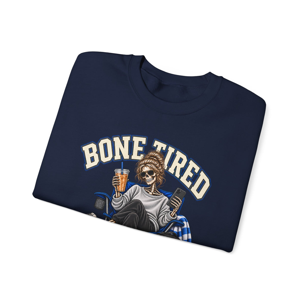 Bone Tired, Still Booked Crewneck Sweatshirt
