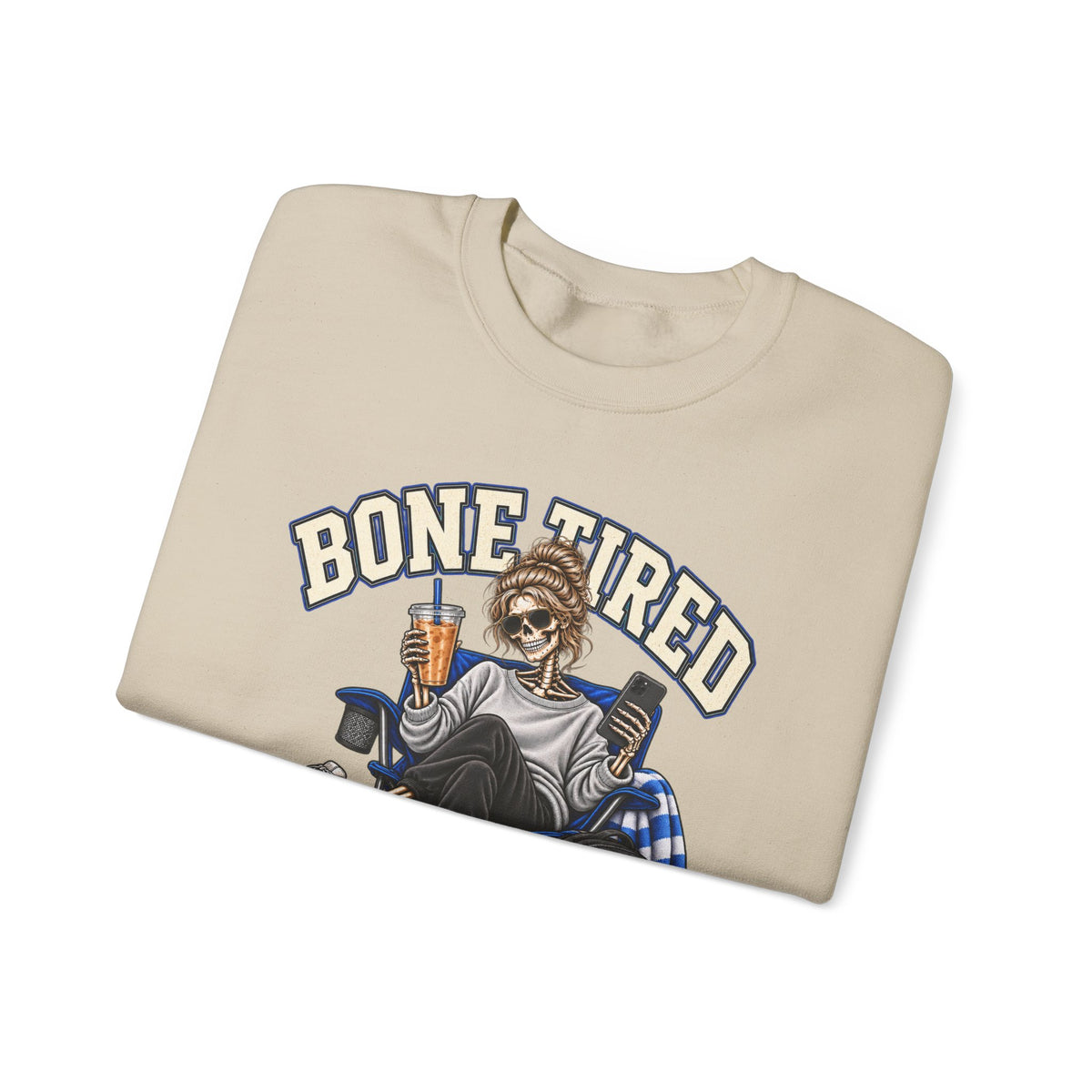 Bone Tired, Still Booked Crewneck Sweatshirt