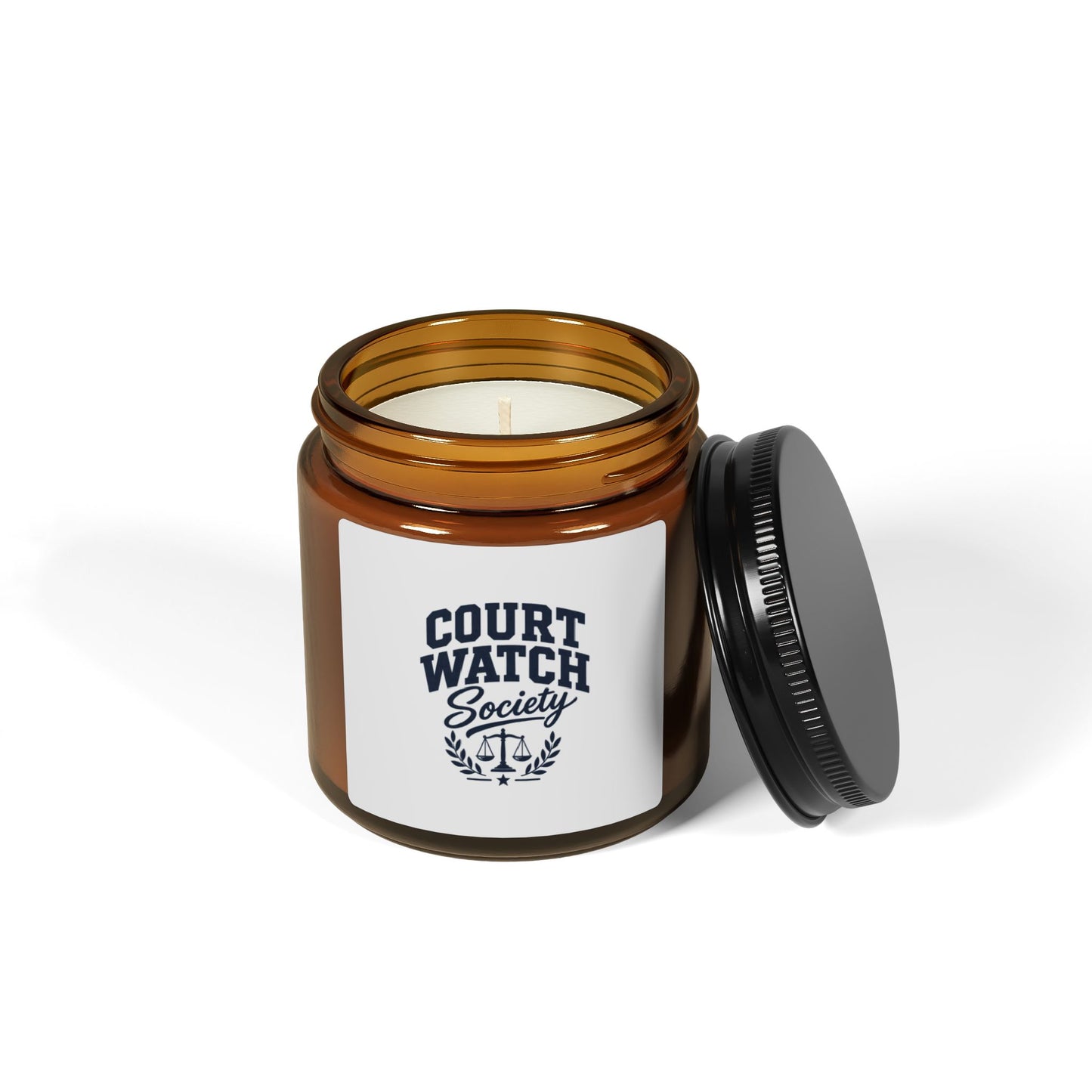 Court Watch Society Scented Soy Candle — Amber Jar (Multi-Size)