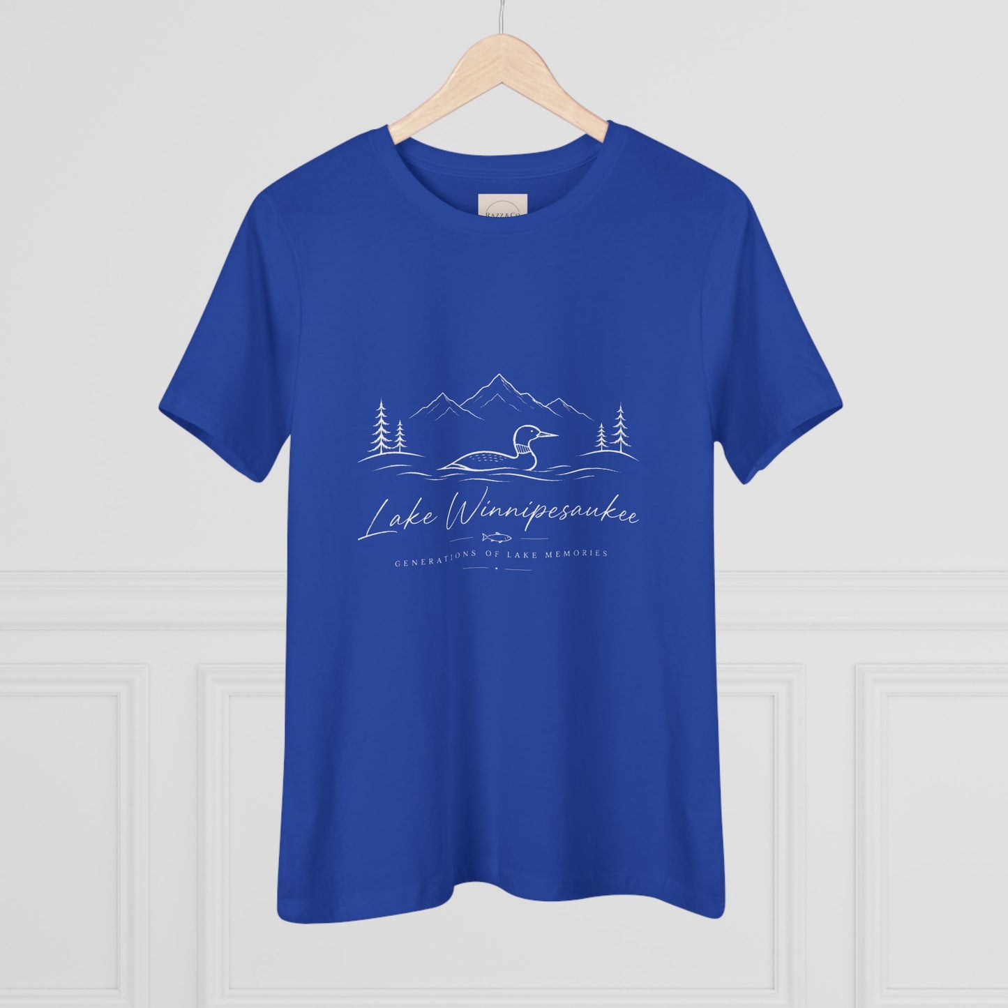 Lake Winnipesaukee Graphic Tee — Women's Scenic Duck & Mountains T-Shirt