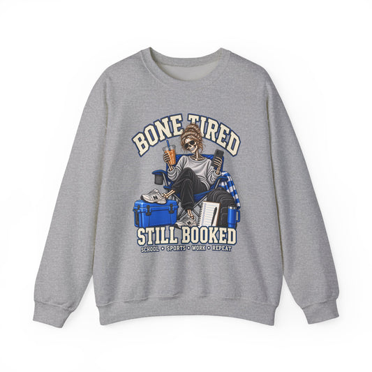 Bone Tired, Still Booked Crewneck Sweatshirt